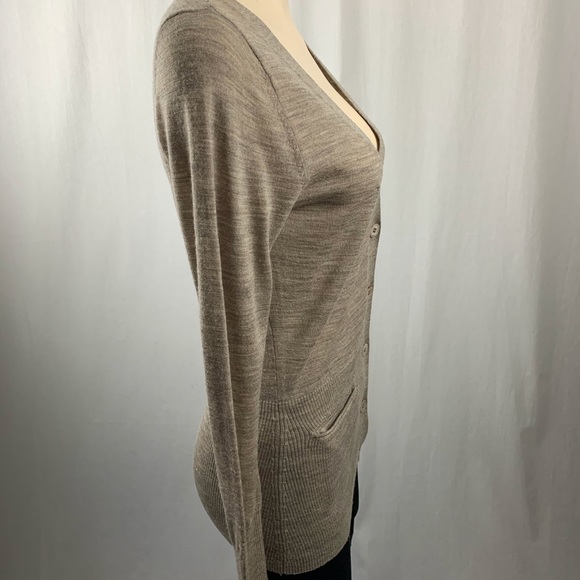 Witchery Beige V-neck Fitted Cardigan M - Picture 4 of 10